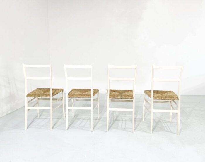 super leggera chairs by gio ponti for cassina 1970s set of 4 4054