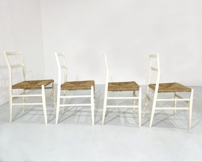 super leggera chairs by gio ponti for cassina 1970s set of 4 5787