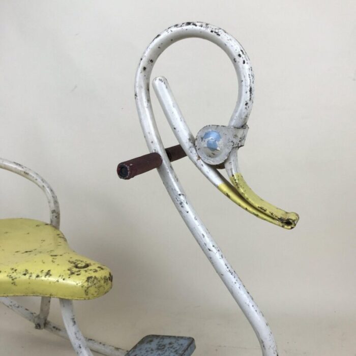 swan shaped swing in tubular metal from mobo england 1950s 4