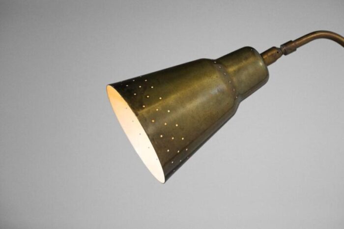 swedish adjustable bracket wall lamp in brass from bergboms 1950s 2041