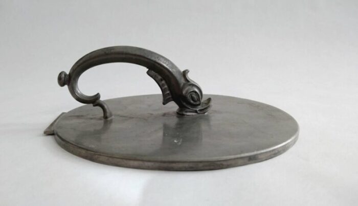 swedish art deco pewter hand mirror 1930s 2