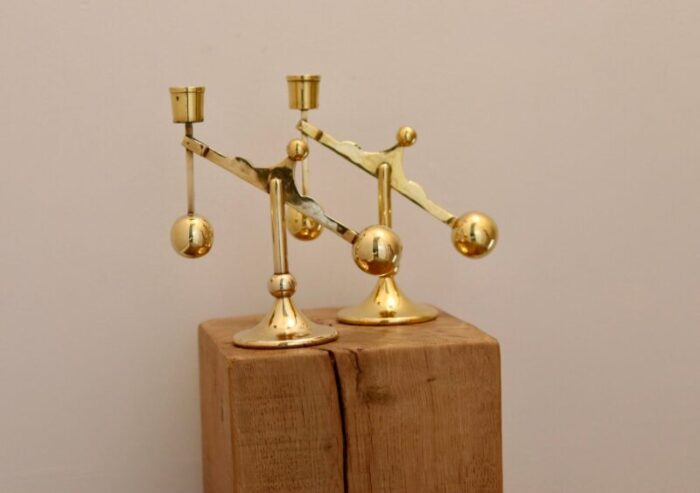 swedish brass candleholder from scandia 1970 8