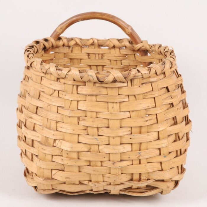 swedish wicker basket 1900s 1