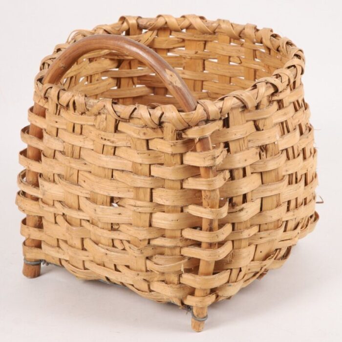 swedish wicker basket 1900s 2