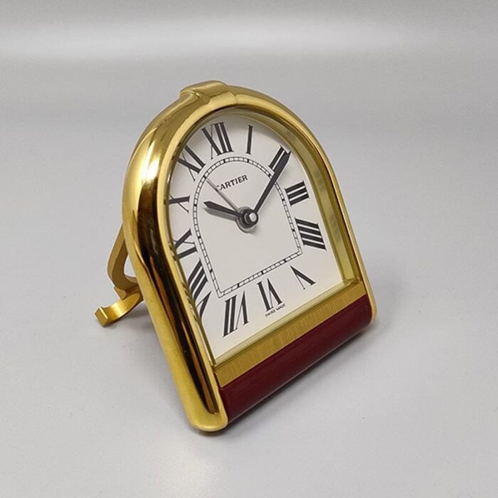 swiss romane alarm clock pendulette from cartier 1980s 1