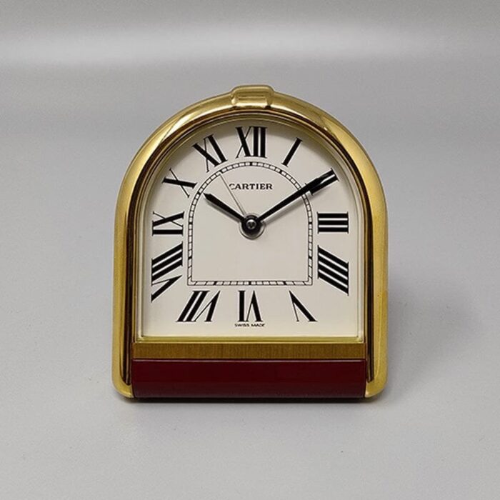 swiss romane alarm clock pendulette from cartier 1980s 2