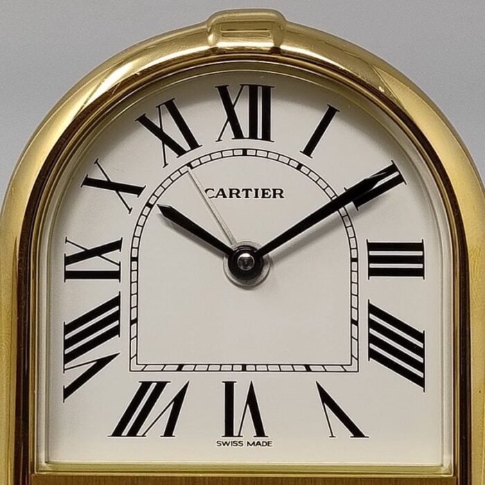 swiss romane alarm clock pendulette from cartier 1980s 6