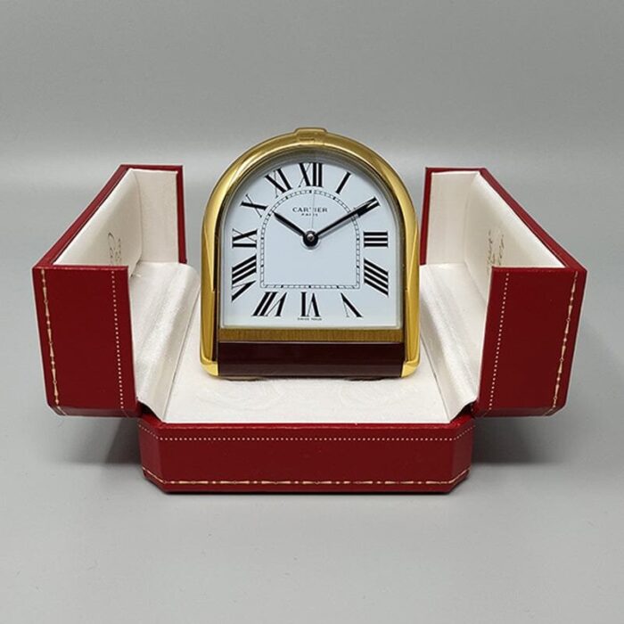 swiss romane alarm clock pendulette from cartier 1980s 7