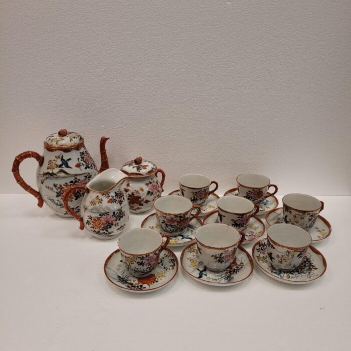 tea set in kutani porcelain japan 19th century set of 19 1151