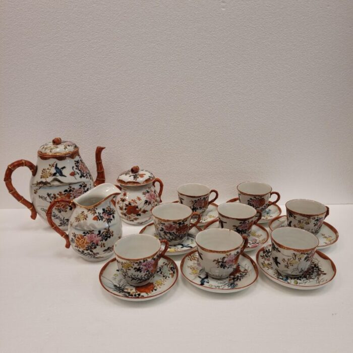 tea set in kutani porcelain japan 19th century set of 19 7649