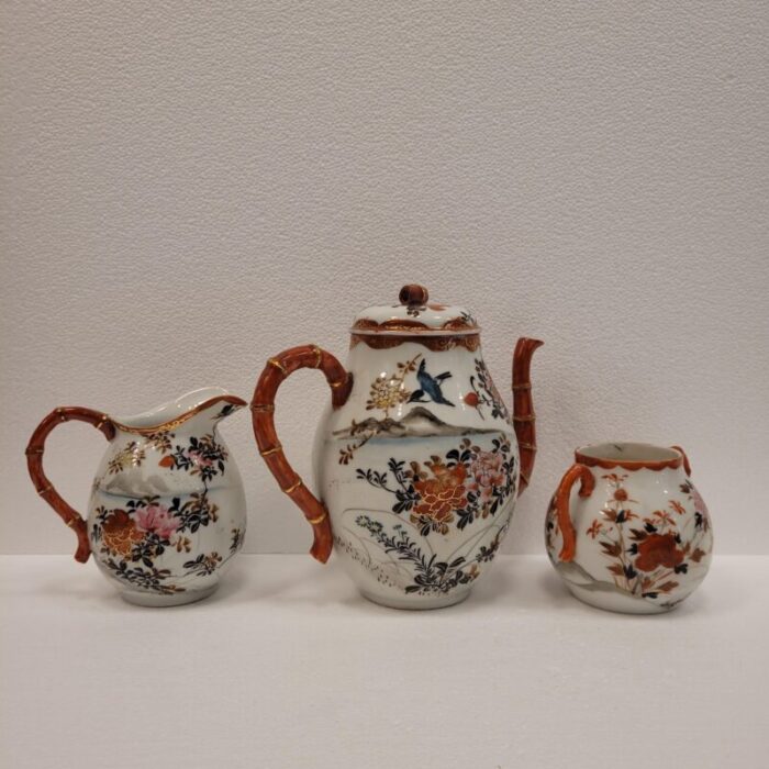 tea set in kutani porcelain japan 19th century set of 19 7766