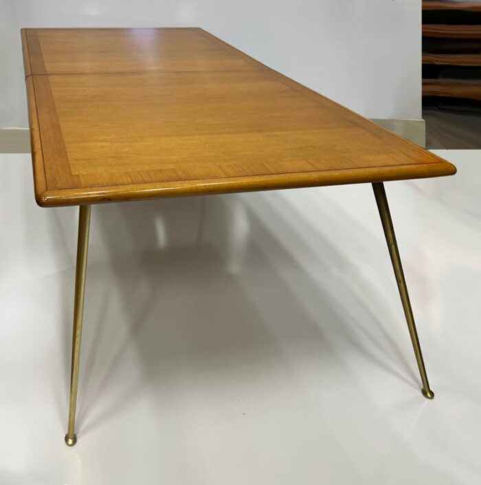 th robsjohn gibbings widdicomb boomerang dining table with leaf extension vintage 0781