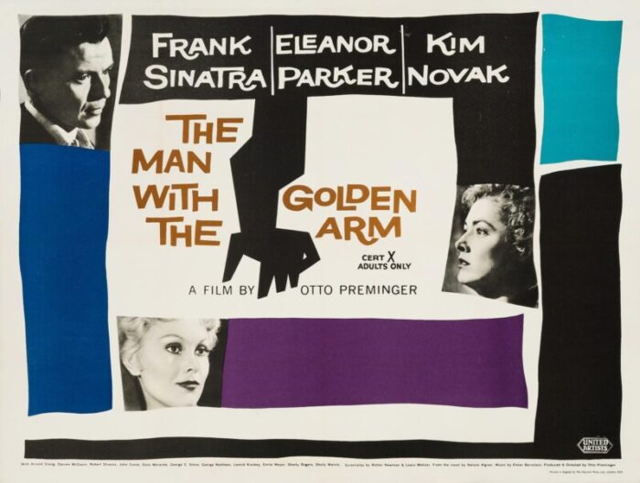 the man with the golden arm original movie poster by saul bass british 1956 1