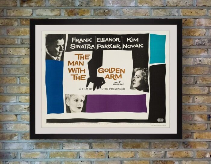 the man with the golden arm original movie poster by saul bass british 1956 2