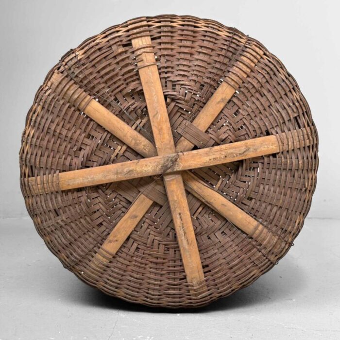 traditional japanese okimono kago storage basket bamboo basket showa era 1950s 5