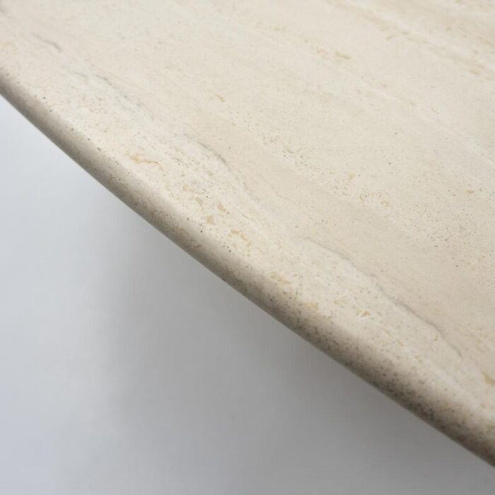 travertine dining table by carlo scarpa for cattelan italy 1970s 6568