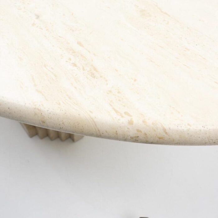 travertine dining table by carlo scarpa for cattelan italy 1970s 6870