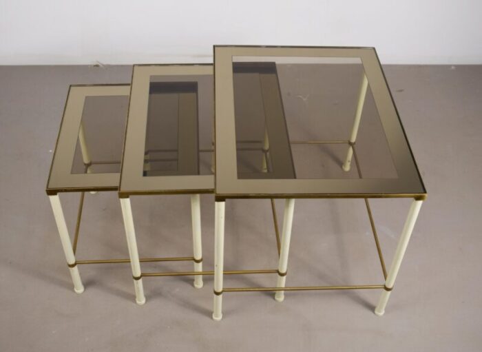 tri stackable tables italy 1960s set of 3 7922