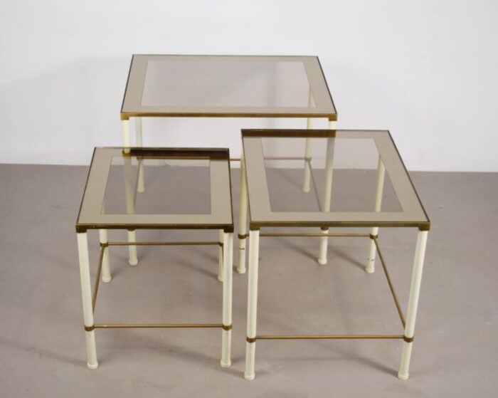 tri stackable tables italy 1960s set of 3 8899