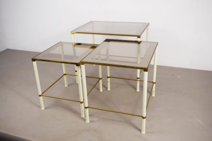 tri stackable tables italy 1960s set of 3 9510