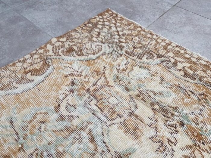 turkish beige area rug 1960s 4867