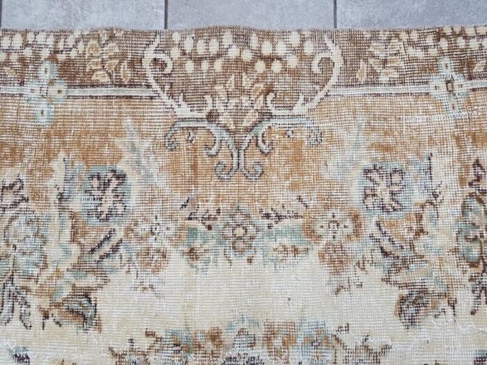 turkish beige area rug 1960s 6523