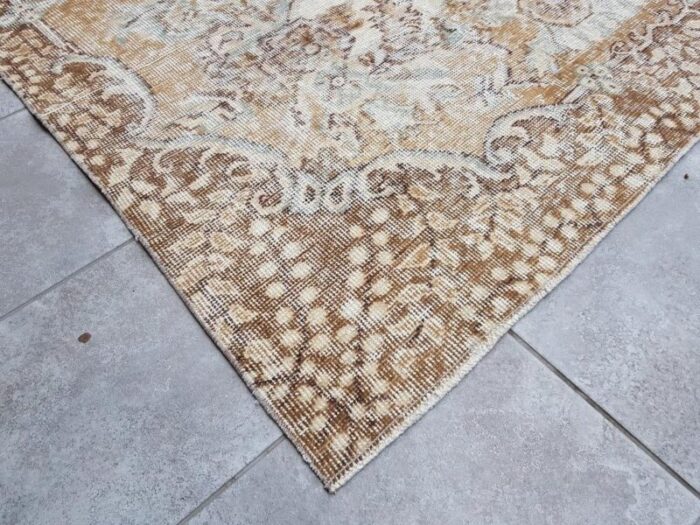 turkish beige area rug 1960s 6809