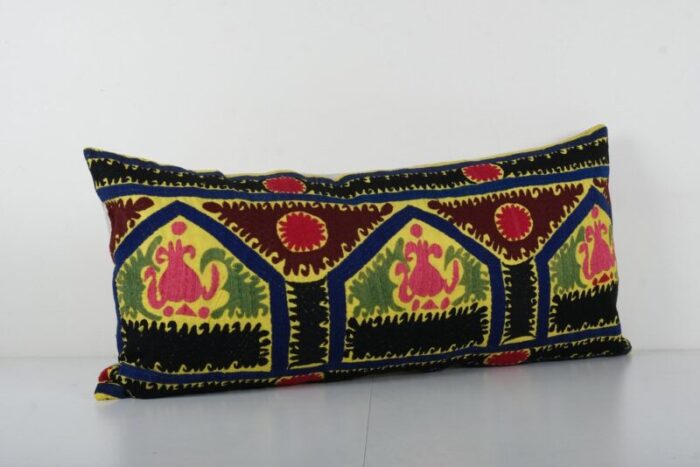 turkish yellow suzani cushion cover 3