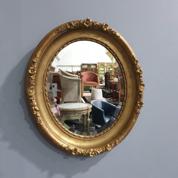 victorian oval gilt mirror 1