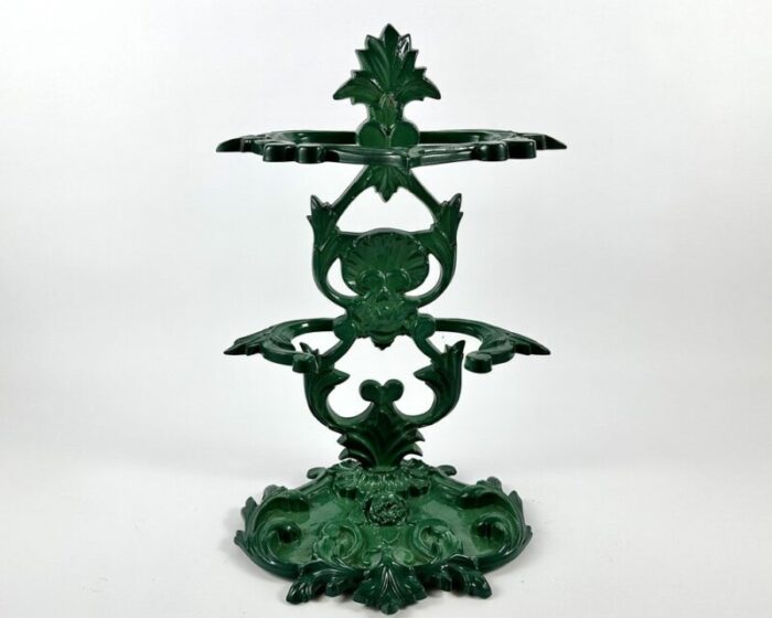 victorian style umbrella stand and hat rack in cast iron france 1960s 1