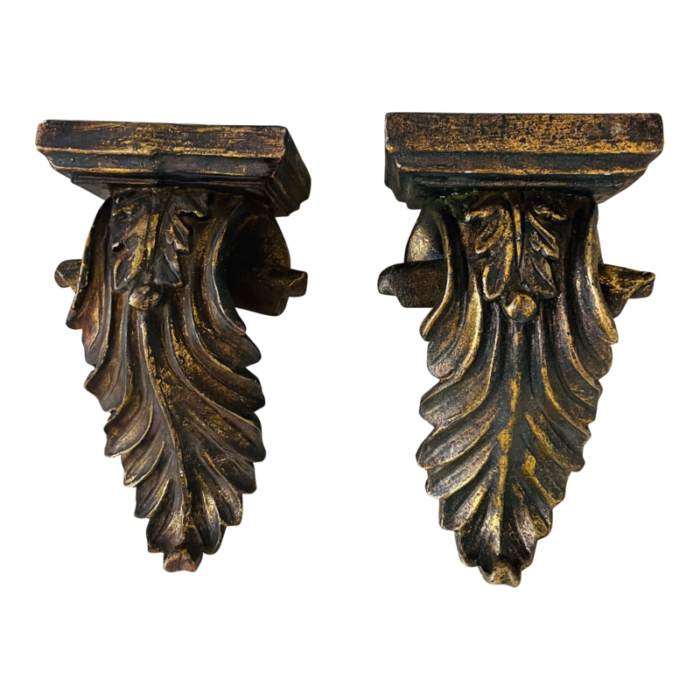 vintage 1970s boho chic wall brackets bookends pair 4539