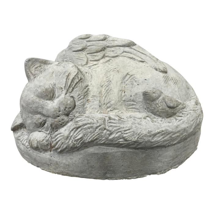 vintage angel cat garden statue 1170