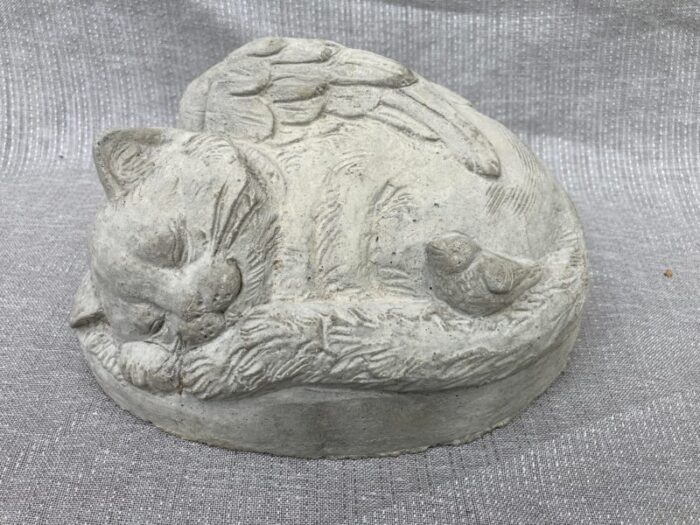 vintage angel cat garden statue 5549