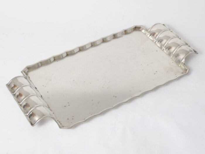 vintage art deco silver plated tray from sandrik 1930s 1