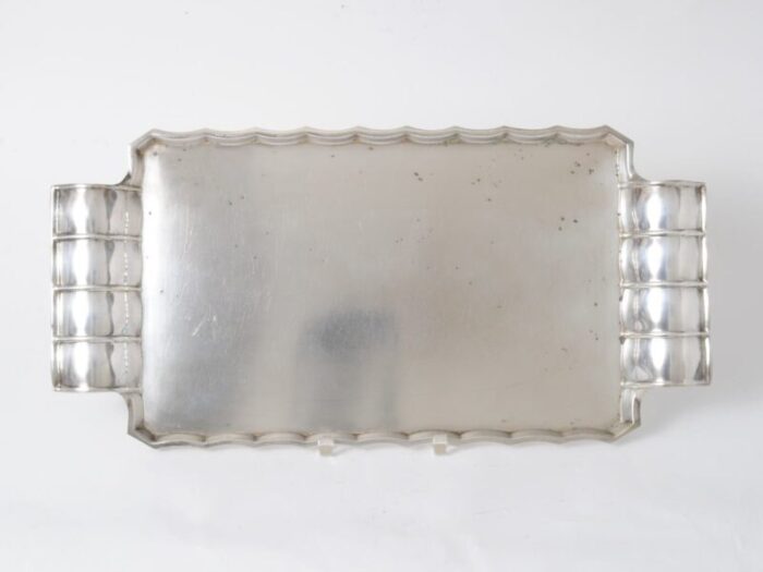 vintage art deco silver plated tray from sandrik 1930s 2