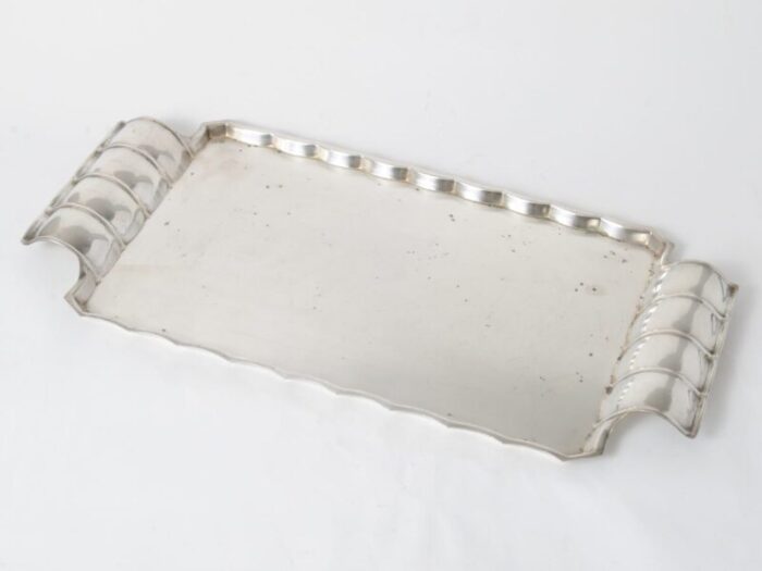 vintage art deco silver plated tray from sandrik 1930s 3