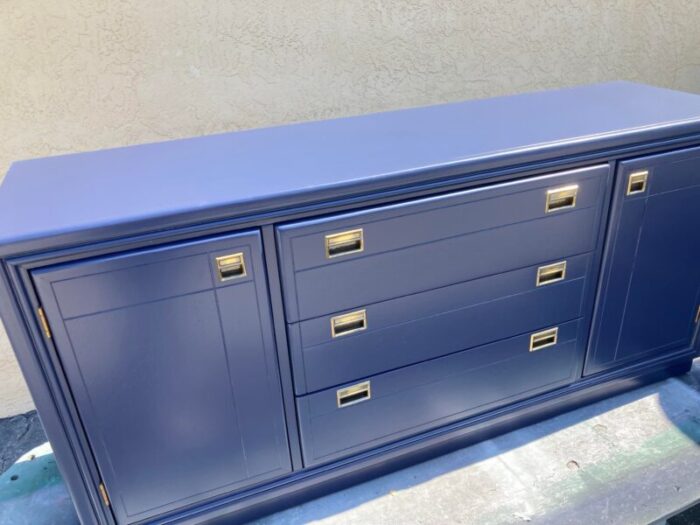 vintage bernhardt credenza in navy 5540