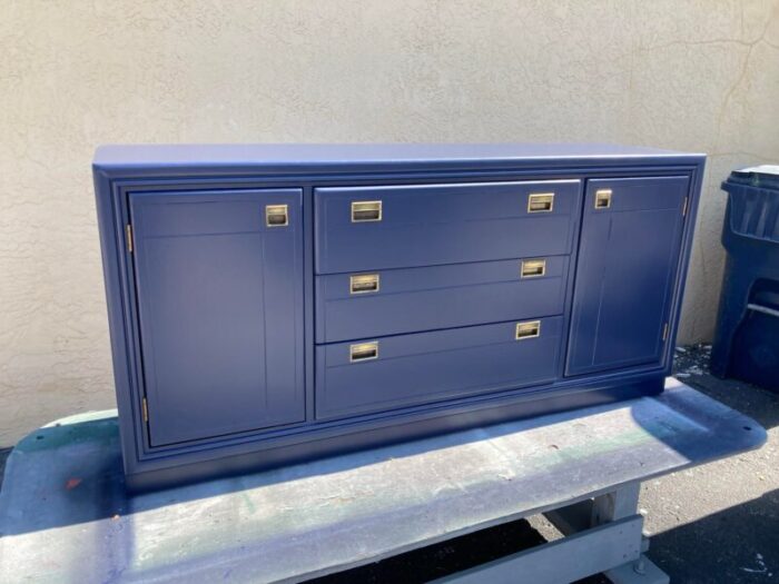 vintage bernhardt credenza in navy 6014