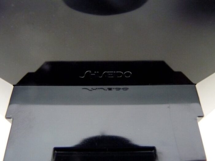 vintage black table clock by shiseido japan 1980s 5