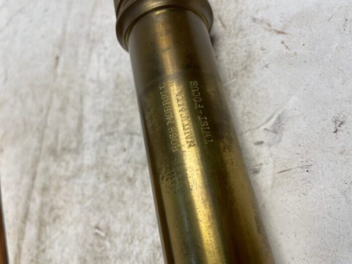 vintage brass telescope with mahogany case 1950s 4