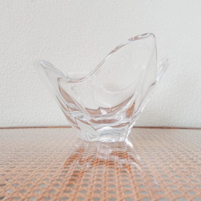 vintage crystal bowl by daum france 1950s 1