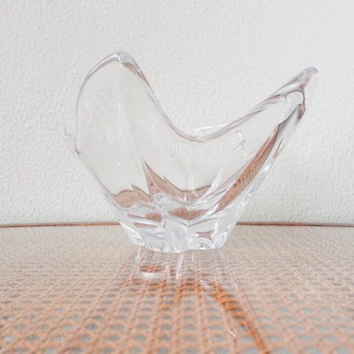 vintage crystal bowl by daum france 1950s 3