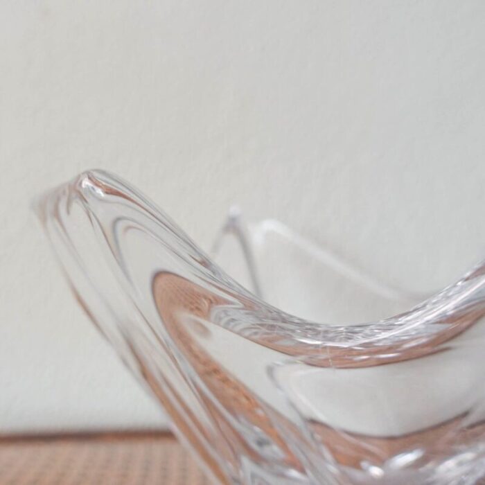 vintage crystal bowl by daum france 1950s 8