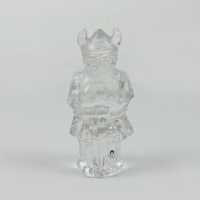 vintage crystal swedish viking ornament by pukeberg crystal 1970s 1