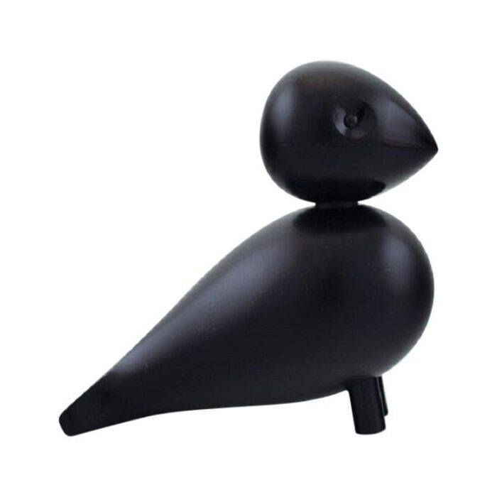 vintage danish black wooden bird by kay bojesen 1