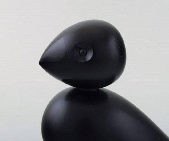 vintage danish black wooden bird by kay bojesen 4