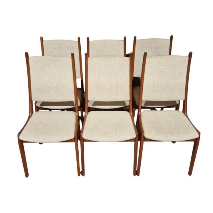 vintage dining chairs from korup stolefabrik denmark 1960s set of 6 0269