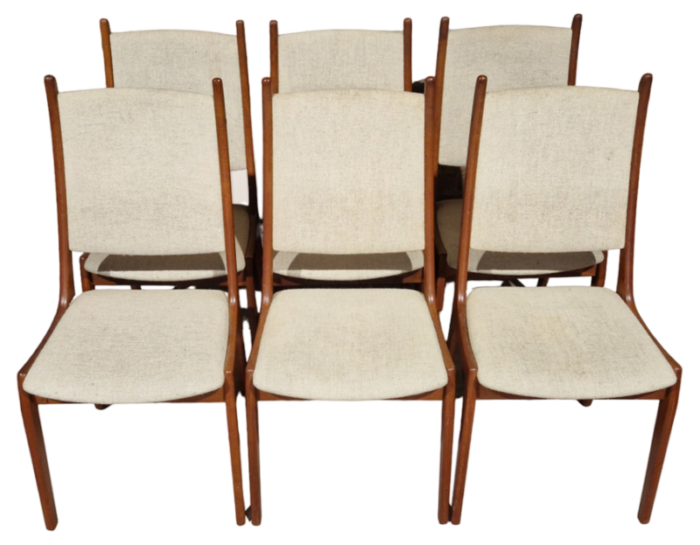 vintage dining chairs from korup stolefabrik denmark 1960s set of 6 4776