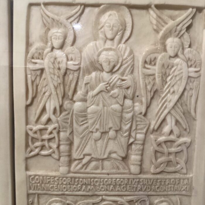 vintage diptych of rambona central italy late 9th early 10th century ivory vatican city reproduction from vatican museum 0806