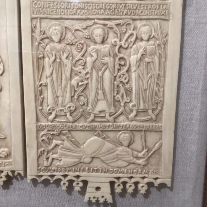 vintage diptych of rambona central italy late 9th early 10th century ivory vatican city reproduction from vatican museum 4470